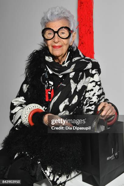 Iris Apfel attends the Calvin Klein Collection fashion show during New York Fashion Week on September 7, 2017 in New York City.