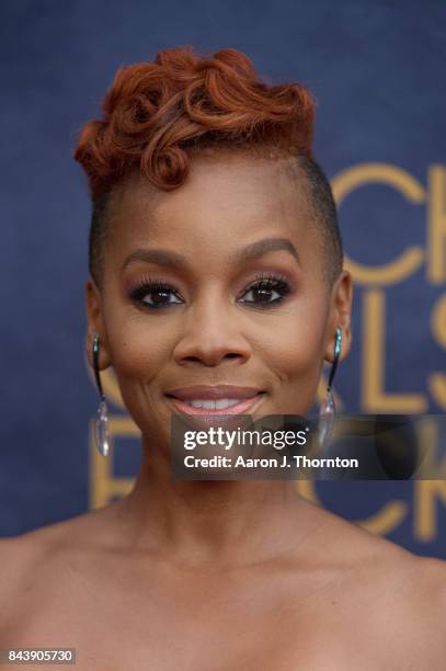 Actress-Singer Anika Noni Rose attends Black Girls Rock at New Jersey Performing Arts Center on August 5, 2017 in Newark, New Jersey.