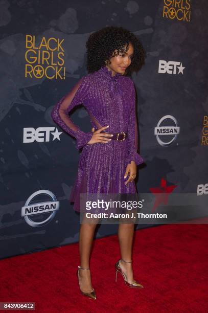 Actress Yara Shahidi attends Black Girls Rock at New Jersey Performing Arts Center on August 5, 2017 in Newark, New Jersey.