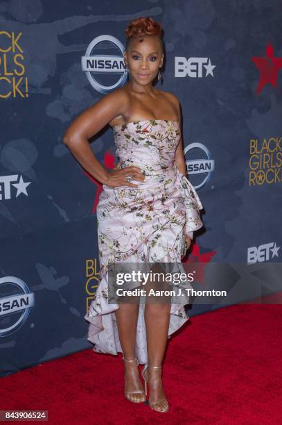 Actress-Singer Anika Noni Rose attends Black Girls Rock at New Jersey Performing Arts Center on August 5, 2017 in Newark, New Jersey.