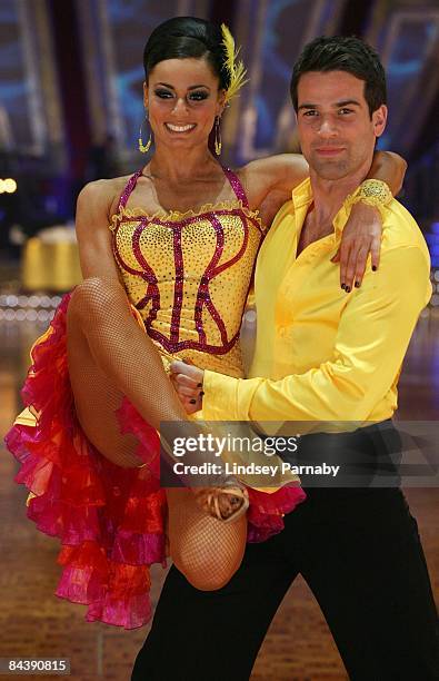 Flavia Cacace and her dance partner Gethin Jones pose during the BBC Strictly Come Dancing Live Tour 2009 photocall at the Manchester Evening News...