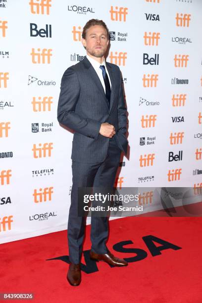 Charlie Hunnam attends the 'Papillon' premiere during the 2017 Toronto International Film Festival at Princess of Wales Theatre on September 7, 2017...