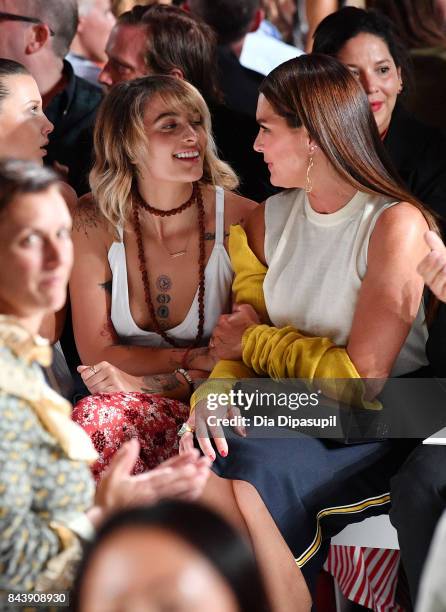 Paris Jackson and Brooke Shields attend the Calvin Klein Collection fashion show during New York Fashion Week on September 7, 2017 in New York City.