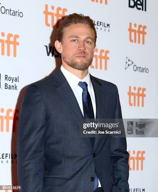 Charlie Hunnam attends the 'Papillon' premiere during the 2017 Toronto International Film Festival at Princess of Wales Theatre on September 7, 2017...