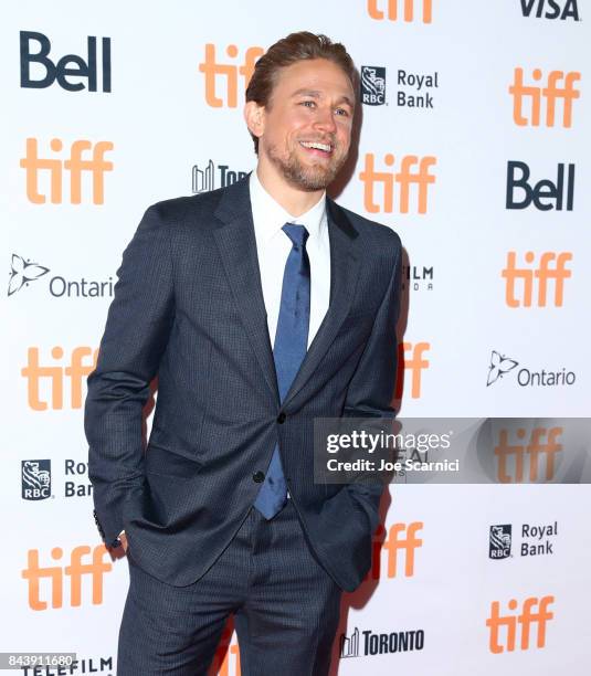 Charlie Hunnam attends the 'Papillon' premiere during the 2017 Toronto International Film Festival at Princess of Wales Theatre on September 7, 2017...