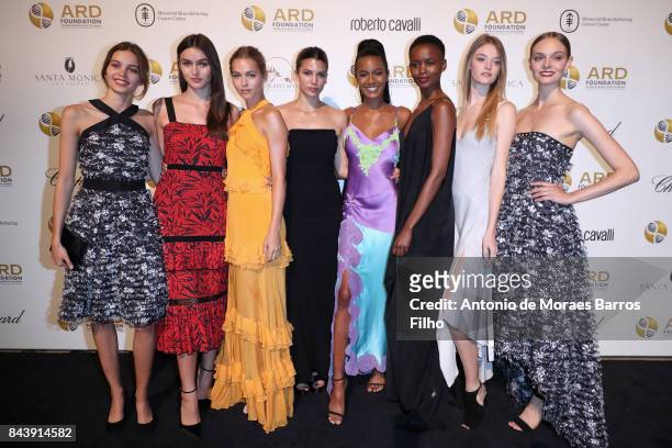 Models attend the Alcides & Rosaura Foundations' "A Brazilian Night" to Benefit Memorial Sloan Kettering Cancer Center at Cipriani 42nd Street on...