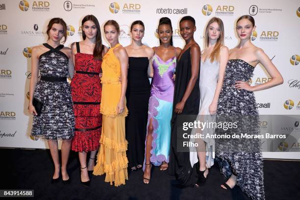 Models attend the Alcides & Rosaura Foundations' "A Brazilian Night" to Benefit Memorial Sloan Kettering Cancer Center at Cipriani 42nd Street on...