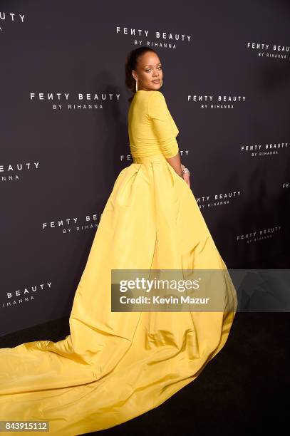 Rihanna celebrates the launch of Fenty Beauty at Duggal Greenhouse on September 7, 2017 in the Brooklyn borough of New York City, New York.