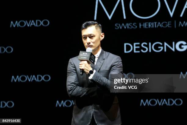 Actor Shawn Yue attends the 70th anniversary event of watch brand Movado on September 7, 2017 in Shanghai, China.