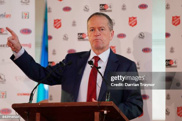 The Leader of the Opposition, Bill Shorten speaks at the launch of the Salvation Army's 'Walk the Walk' campaign to raise awareness of homelessness...