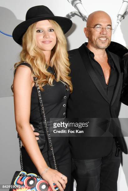 Julie Hantson Obispo and her husband Pascal Osbipo attend the HYT Watches Launch Party at VIP Room Theater on September 7, 2017 in Paris, France.