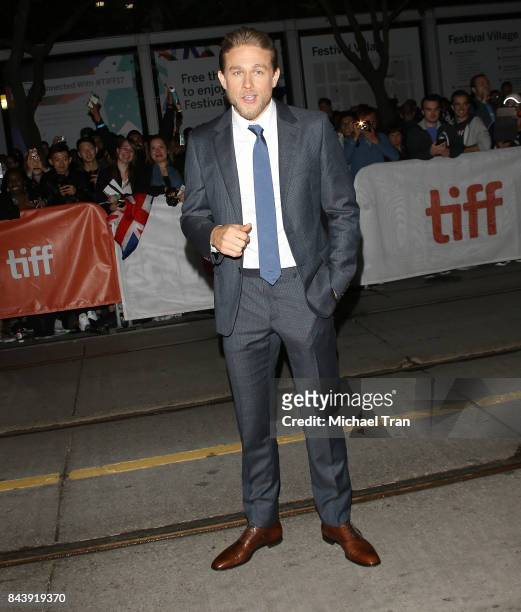 Charlie Hunnam arrives to the premiere of "Papillon" - 2017 TIFF - Premieres, Photo Calls and Press Conferences held during the 2017 Toronto...