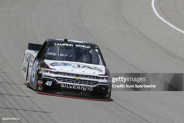 Wendell Chavous , driver of the JAS Expedited Trucking, LLC Chevrolet, during the Camping World Truck Series LTi Printing 200 race on August 12, 2017...