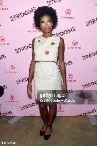 Actress Sasheer Zamata attends the Refinery29 Third Annual 29Rooms: Turn It Into Art event on September 7, 2017 in the Brooklyn borough of New York...