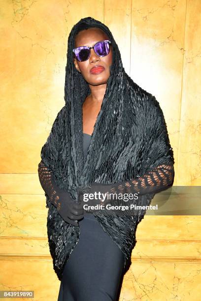 Grace Jones attends the 'Grace Jones: Bloodlight And Bami' premiere during the 2017 Toronto International Film Festival at The Elgin on September 7,...