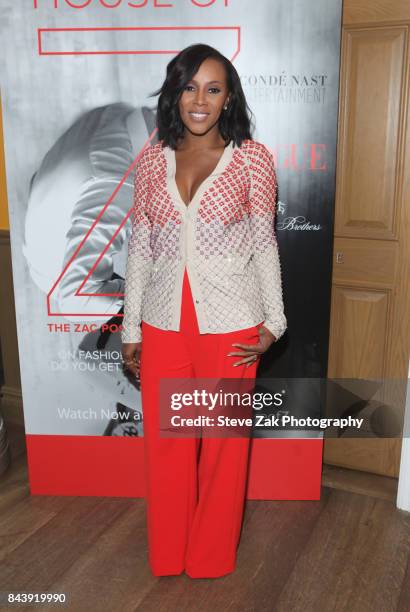 June Ambrose attends the premiere of "House Of Z" hosted by Brooks Brothers with The Cinema Society at Crosby Street Hotel on September 7, 2017 in...