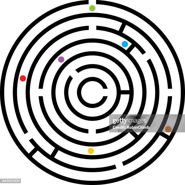 maze icon 2 - maze vector stock illustrations