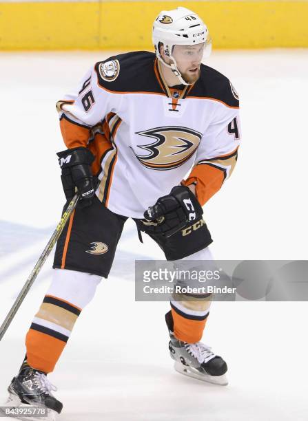 Jiri Sekac of the Anaheim Ducks plays in the game against the Arizona Coyotes at Gila River Arena on March 3, 2015 in Glendale, Arizona.