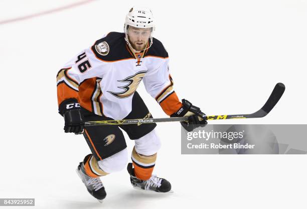 Jiri Sekac of the Anaheim Ducks plays in the game against the Arizona Coyotes at Gila River Arena on March 3, 2015 in Glendale, Arizona.