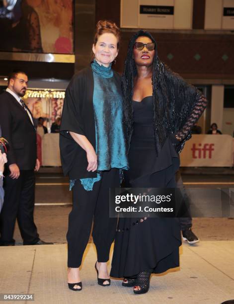Director Sophie Fiennes and singer/musician Grace Jones attend the "Grace Jones: Bloodlight And Bami" premiere during the 2017 Toronto International...