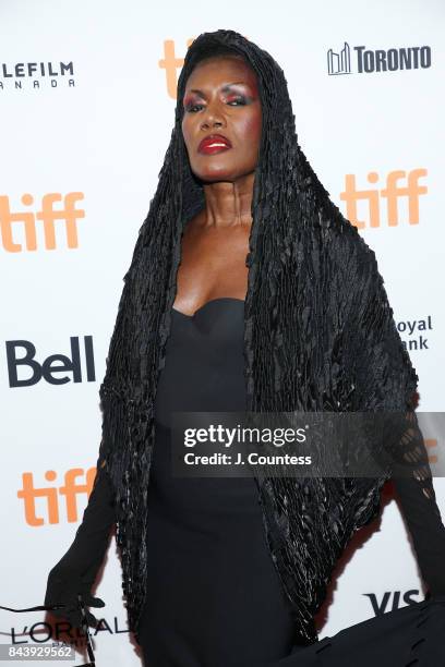 Singer/musician Grace Jones attends the "Grace Jones: Bloodlight And Bami" premiere during the 2017 Toronto International Film Festival at The Elgin...