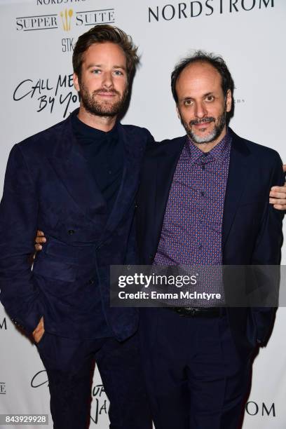 Actor Armie Hammer and director Luca Guadagnino arrive at Nordstrom Supper Suite "Call Me By Your Name" official premiere after party at STK Toronto...