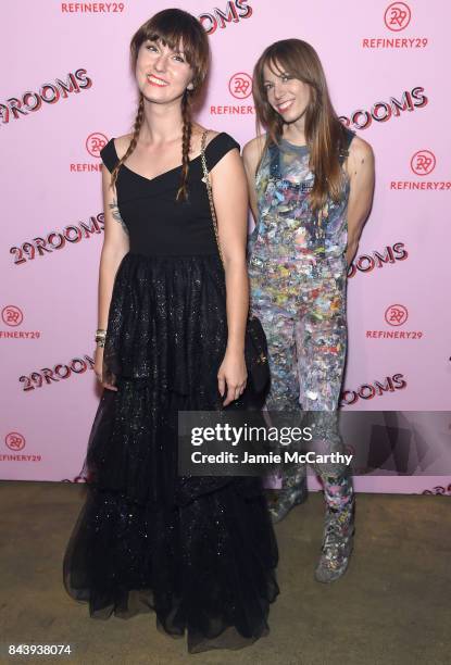 Ashley Snively and artist Alexa Meade attend the Refinery29 Third Annual 29Rooms: Turn It Into Art event on September 7, 2017 in the Brooklyn borough...