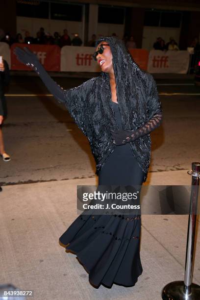 Singer/musician Grace Jones attends the "Grace Jones: Bloodlight And Bami" premiere during the 2017 Toronto International Film Festival at The Elgin...