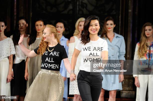 Jessie Liu and models walk the runway for Jessie Liu Fashion Show at Art Hearts Fashion SS/18 at The Angel Orensanz Foundation on September 7, 2017...