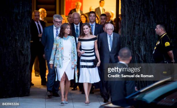 Queen Letizia receives members of Oncology Congress 'Esmo 2017' on September 7, 2017 in Madrid, Spain.