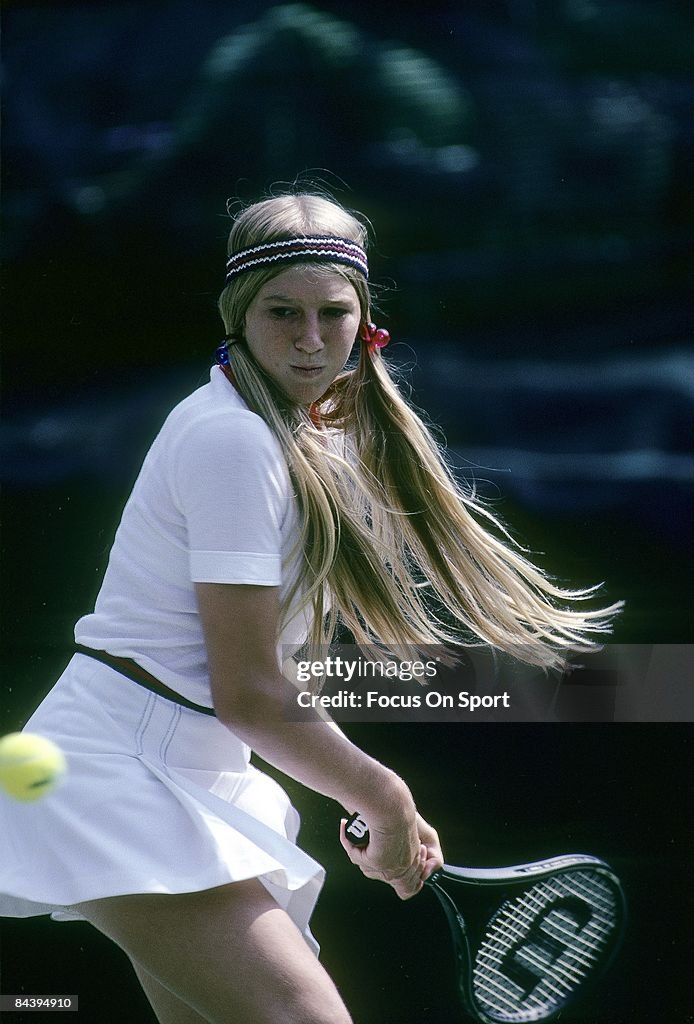 Tennis Player Andrea Jaeger Of The United States Plays During The tennis-player-andrea-jaeger-of-the-united-states-plays-during-the