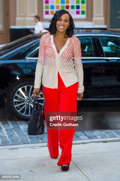 Stylist June Ambrose is seen SoHo on September 7, 2017 in New York City.