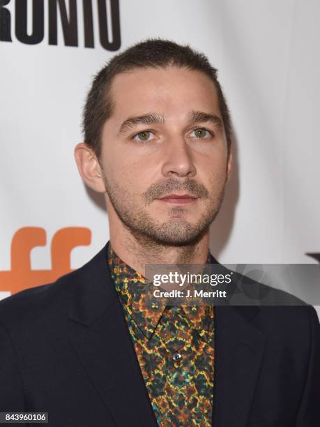 Shia LaBeouf attends the 'Borg/McEnroe' premiere during the 2017 Toronto International Film Festival at Roy Thomson Hall on September 7, 2017 in...