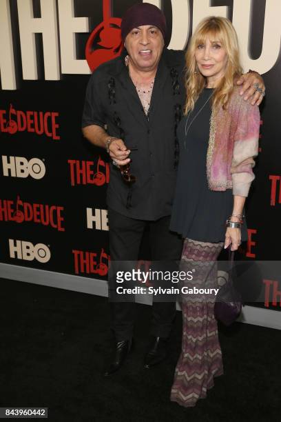 Steven Van Zandt and Maureen Van Zandt attend "The Deuce" New York Premiere - Arrivals at SVA Theater on September 7, 2017 in New York City.