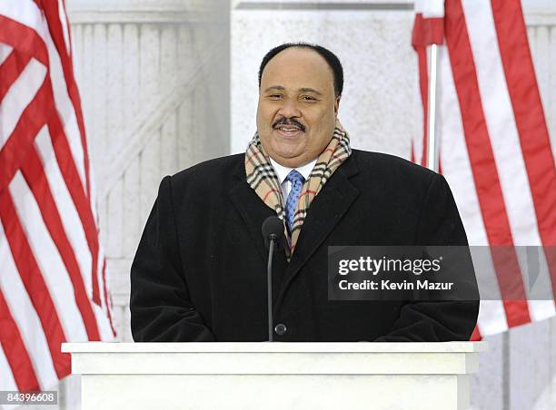 Martin Luther King III speaks at ÒWe are One: The Obama Inaugural Celebration At The Lincoln MemorialÓ presented exclusively by HBO on Sunday January...