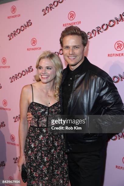 MacKenzie Mauzy and Sam Heughan attend 29Rooms Opening Night 2017 on September 7, 2017 in New York City.