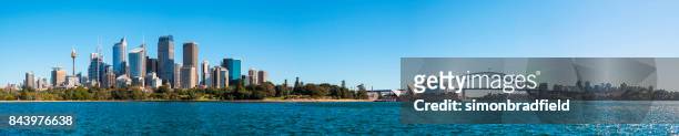 le port de sydney et vue panoramique - sydney australia photos et images de collection