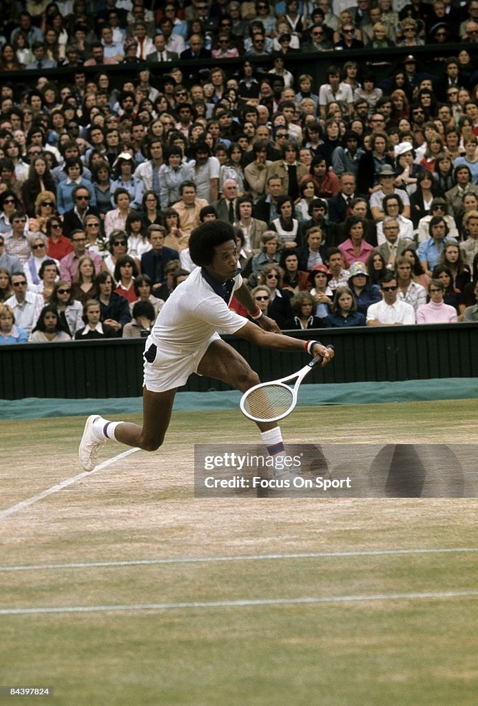 July 1975: Wimbledon Lawn Tennis Championships, Arthur Ashe