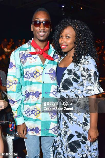 Guest and Christine Shepherd attend Tadashi Shoji show at New York Fashion Week at Gallery 1, Skylight Clarkson Sq on September 7, 2017 in New York...