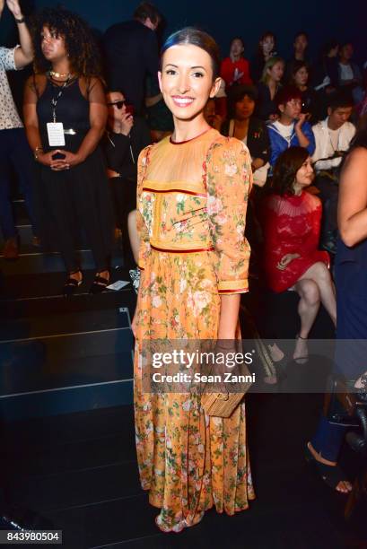 India de Beaufort attends Tadashi Shoji show at New York Fashion Week at Gallery 1, Skylight Clarkson Sq on September 7, 2017 in New York City.