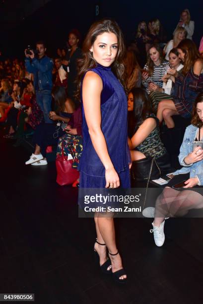 Danielle Campbell attends Tadashi Shoji show at New York Fashion Week at Gallery 1, Skylight Clarkson Sq on September 7, 2017 in New York City.