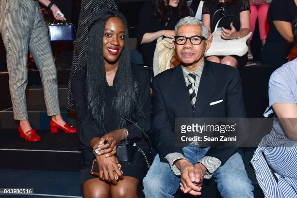 Omenaa Boakye and Freddie Leiba attend Tadashi Shoji show at New York Fashion Week at Gallery 1, Skylight Clarkson Sq on September 7, 2017 in New...