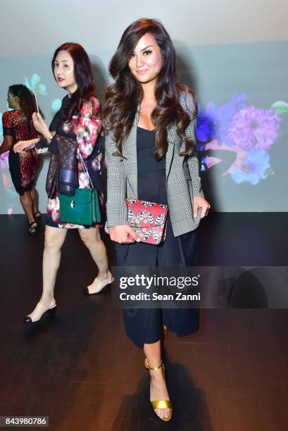 Caila Quinn attends Tadashi Shoji show at New York Fashion Week at Gallery 1, Skylight Clarkson Sq on September 7, 2017 in New York City.