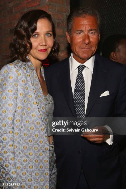 Maggie Gyllenhaal and Richard Plepler attend "The Deuce" New York Premiere - After Party at Second on September 7, 2017 in New York City.