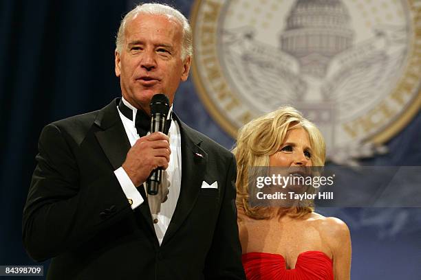 Vice President Joseph Biden and wife Jill Biden attend the Southern Regional Ball at DC Armory on January 20, 2009 in Washington, DC.