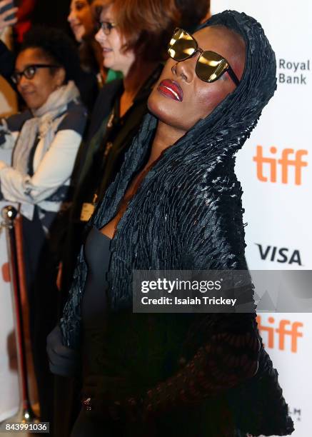 Singer/musician Grace Jones attends the 'Grace Jones: Bloodlight And Bami' premiere during the 2017 Toronto International Film Festival at The Elgin...