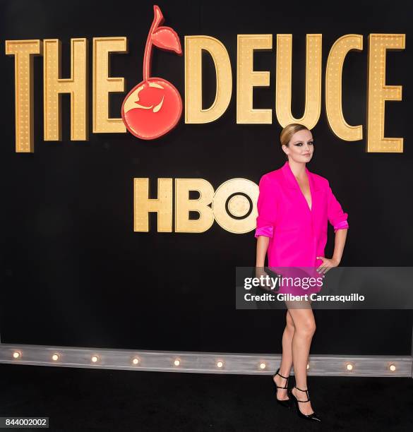 Actress Emily Meade attends 'The Deuce' New York premiere at SVA Theater on September 7, 2017 in New York City.