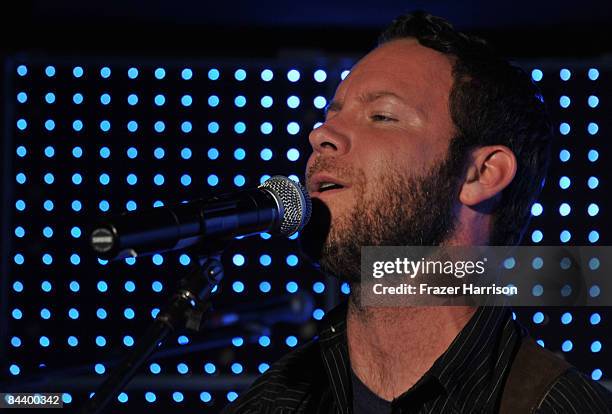 Musician Matt Alber performs at the Queer Lounge closing night party held at the Queer Lounge during the 2009 Sundance Film Festival on January 21,...