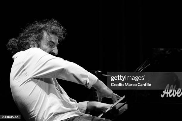 The jazz pianist Stefano Bollani, during a concert at Pomigliano Jazz Festival.