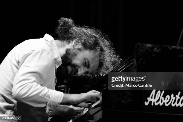 The jazz pianist Stefano Bollani, during a concert at Pomigliano Jazz Festival.